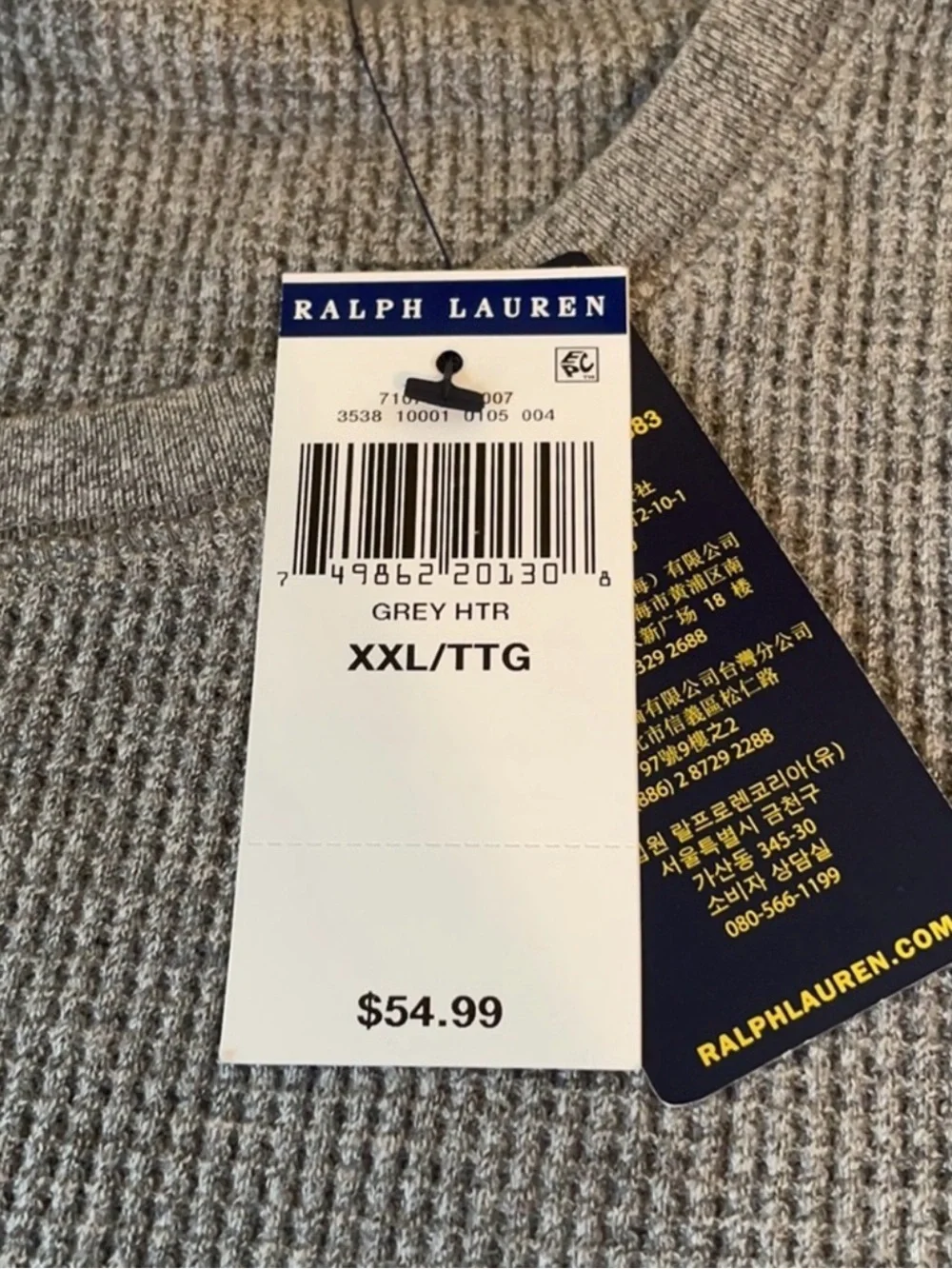 Polo Ralph Lauren thermal shirt. B15